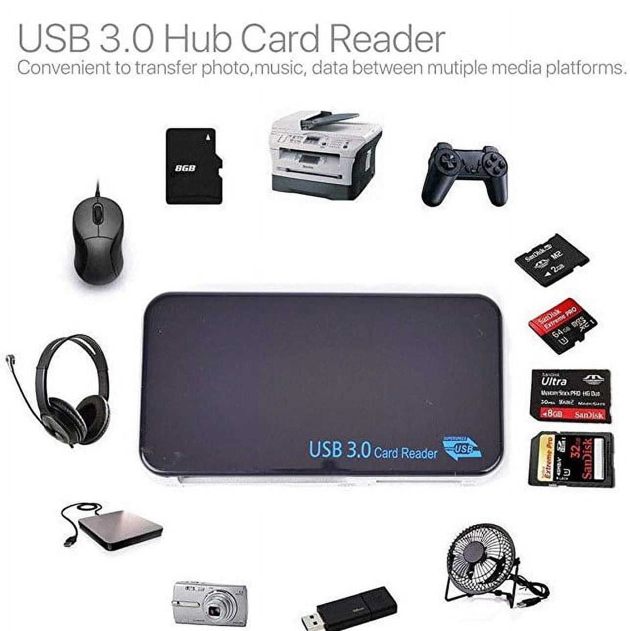 Small Card Ereader Square Card Reader, Micro Card Reader USB 3.0 Card Reader Compact Flash ...
