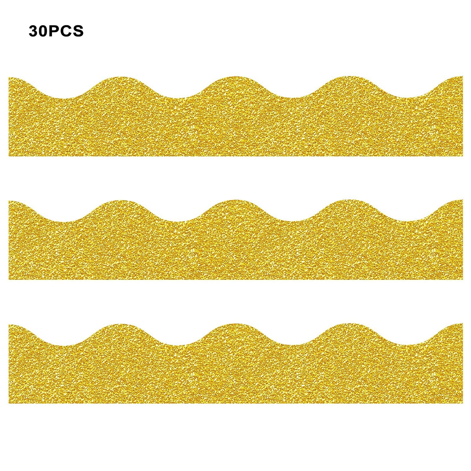 Yasu Bulletin Board Borders Scalloped Edge Borders 30pcs Glitter