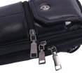 thumbnail image 3 of Bolsos de cuero de vaca para hombre con cremallera de 7 5 pulgadas bolso impermeable para compras de viaje, 3 of 7