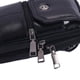 thumbnail image 2 of Bolsa de teléfono de cuero de vaca para hombres bandolera con cremallera de color sólido (Negro) Likrtyny Para Estrenar, 2 of 9