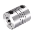 thumbnail image 5 of Uxcell Motor Shaft 6.35mm to 11mm Helical Beam Coupler Coupling 25mm Dia 30mm Length, 5 of 5