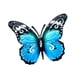 thumbnail image 5 of Escultura colgante de mariposa, decoración de pared de metal, obra de arte vívida, decorativa, antioxidante. Azul, 5 of 9