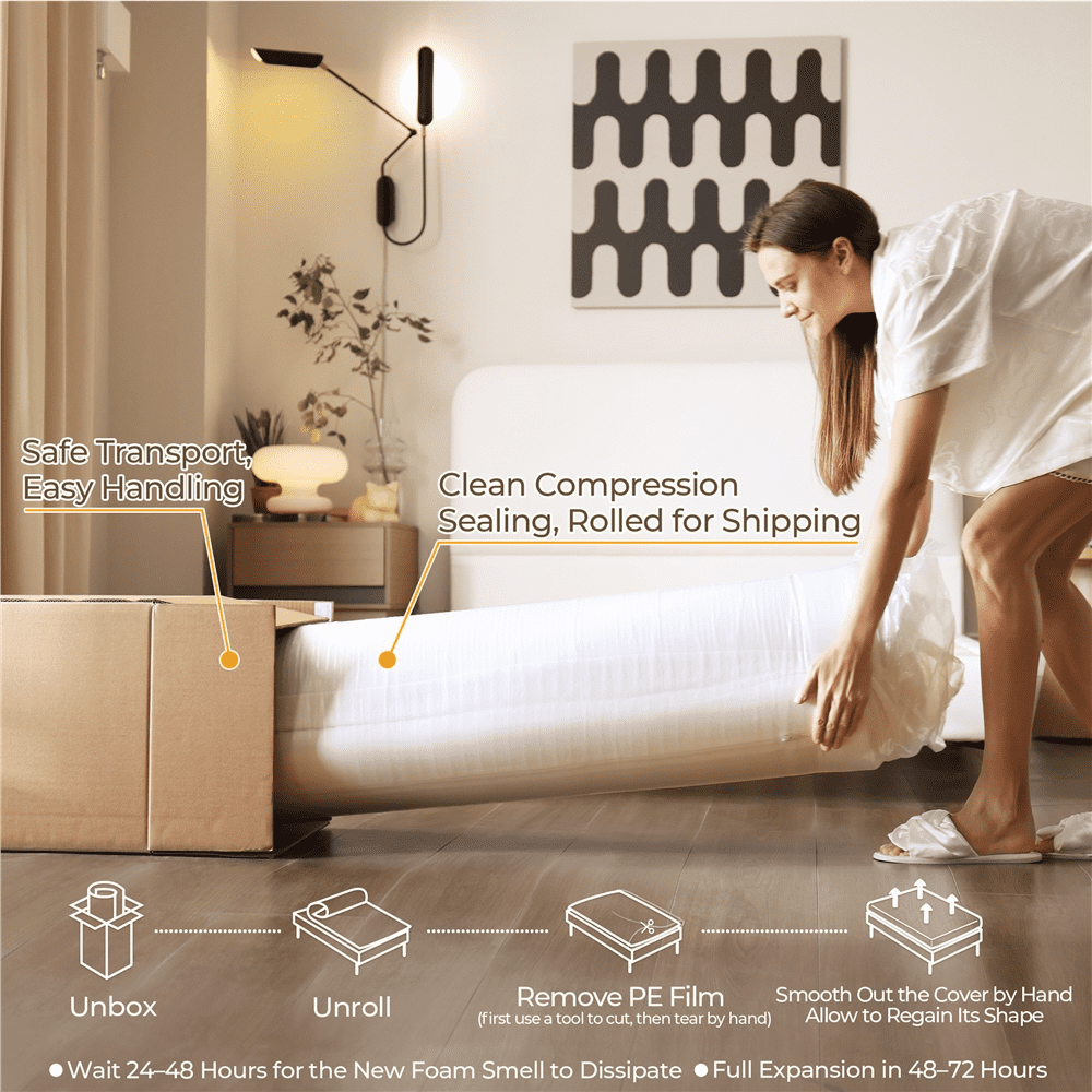 Renwick 8'' Cooling Gel Memory Foam Mattress with Green Tea Scent, Medium Firm, Full Size