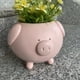 thumbnail image 4 of Bonita Maceta con Forma de Cerdito, Bonita Estatua de Resina, Decoración para El Jardín Del Hogar., 4 of 7