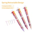 thumbnail image 2 of TFixolBallpoint Pen Multicolor 6 In 1 Colorful Spring Retractable Design 0.5mm Ballpoint Pen Gift Scrapbooks Tool Birthday Card for Friends Students Stationery Office Workers Home School Supplies, 2 of 7