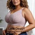 thumbnail image 4 of Lace Bras for Women's Seamless Bras Wireless Lace Bra Full Coverage Tshirt Comfort Everyday Bra, 4 of 7