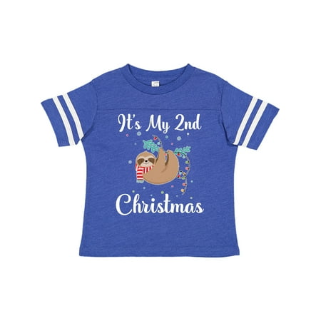 

Inktastic 2nd Christmas Sloth Outfit Gift Toddler Boy or Toddler Girl T-Shirt