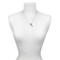 thumbnail image 3 of Delight Jewelry Silvertone Number - 3 - - Love and Lock Charm Necklace, 18"+1", 3 of 4