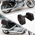 thumbnail image 2 of Alforjas de motocicleta Unique Bargains 1 Par Negro Marrón 44x13x36cm, 2 of 10