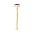 thumbnail image 4 of ANGARA Natural Classic Solitaire Oval Amethyst Promise Ring in 14K Yellow Gold for Women (Size-6x4mm) | February Birthstone, Birthday, Anniversary, Jewelry Gift for Women | Natural Amethyst Ring, 4 of 9