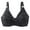 #2 Black, variant on KIHOUT Women's Plus Size E Cup Wireless Bra - Lace Gathered 3-Hook Everyday Lingerie, Thin Full Coverage Underwear for Curvy Women (L-4XL)