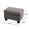 thumbnail image 2 of Springfield Ottoman Modern Upholstered Footrest & Versatile Side Table, 2 of 6
