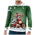 thumbnail image 2 of GDREDA Sweat à Capuche pour Hommes - Haut de Sport Polyvalent pour l'Hiver, Col Rond, Mode Urbaine Décontracté H,L, 2 of 4