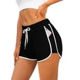 thumbnail image 2 of Women's Sweat Shorts with Pockets Cotton Drawstring Summer Workout Casual Lounge Shorts by Yigetop Black L, 2 of 5