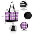 thumbnail image 2 of FORMRS Canvas Laptop Tote Bag for Women with 15.6" Computer Compartments Shoulder Handbag, Purple and White Pattern, 2 of 7