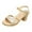 Gold, variant on Womens Single Band Glitter Block Heel Sandals Thick Heeled Ankle Strap Open Toe Pumps Fairy Style High Heels Buckle (Silver, 7)