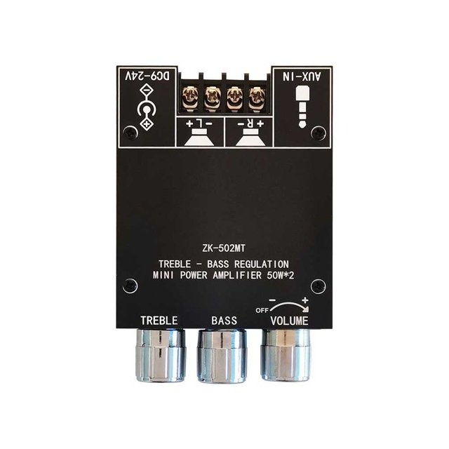 Injueey Placa amplificadora de Audio 2,0, módulo de bajos compatible con Bluetooth, altavoz de canal, adaptador electrónico estéreo para Electrónica miscelánea