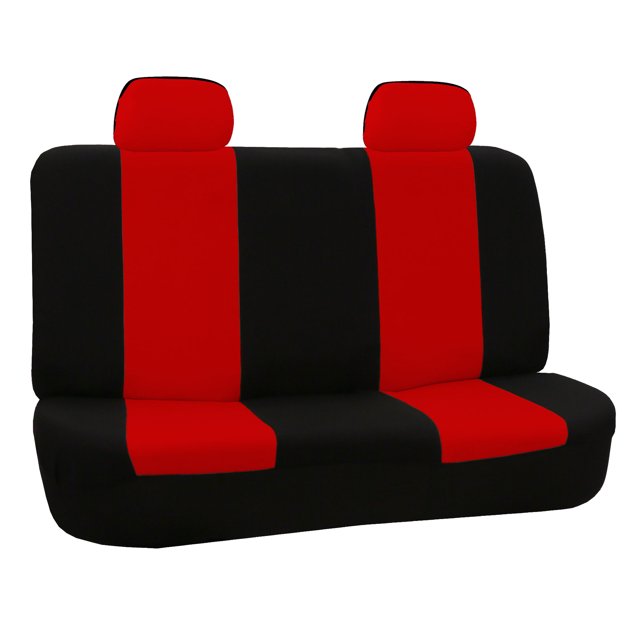 FH Group Flat Cloth Universal Seat Covers Fit For Car Truck SUV Van - Rear Bench