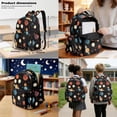thumbnail image 3 of Xoenoiee Black Planet Star Print 3pcs Kids Backpack Elementary Preschool Schoolbag with Lunch Box Pencil Case for Boys Large Capacity Bookbag Travel Bagpack Daypack Rucksack, 3 of 6