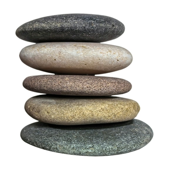 Sylvtty 5 Pcs Painting Pebbles Natural River Rocks Smooth Unpolished Flat Pebbles for Kids Adults Painting Art DIY Crafting Garden Decor