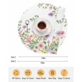 thumbnail image 6 of 13 Inch Round Placemats Set of 4, Pink Spring Floral Non Slip Heat Insulation PP Table Mats, Watercolor Botanical Wildflowers Washable Place Mats for Kitchen Dining Party Table Decor, 6 of 7