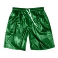 thumbnail image 5 of MIXUE Mens Shorts Summer Solid Color Sexy Shiny Sparkly Hot Drawstring Pockets Mens Workout Shorts Outwear,Green,L, 5 of 6