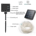 thumbnail image 2 of 100 LED Luz de cadena solar Luces de tubo de cuerda impermeables Blanco frío Hy, 2 of 3