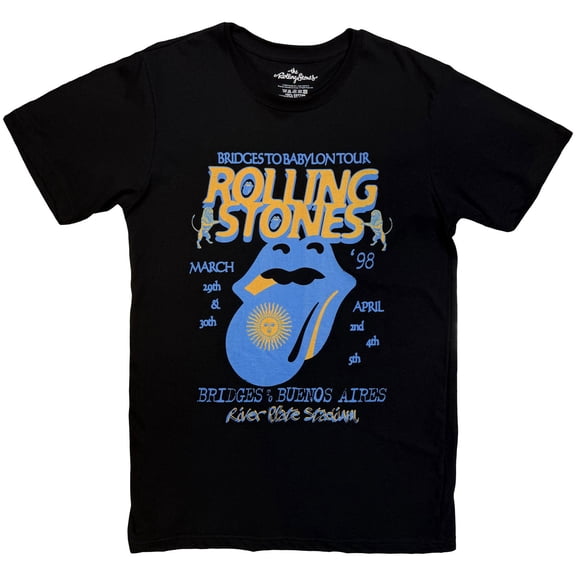 The Rolling Stones Unisex T-Shirt: River Plate Stadium (Black)