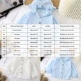 thumbnail image 4 of TSHXS Girls Zip Up Hoodie Infant Girls Floral Ruffle Hooded Sun Protection Shirt Jacket Button Front Light Thin Spring Outdoor Coat(4-5 Years,Blue), 4 of 7