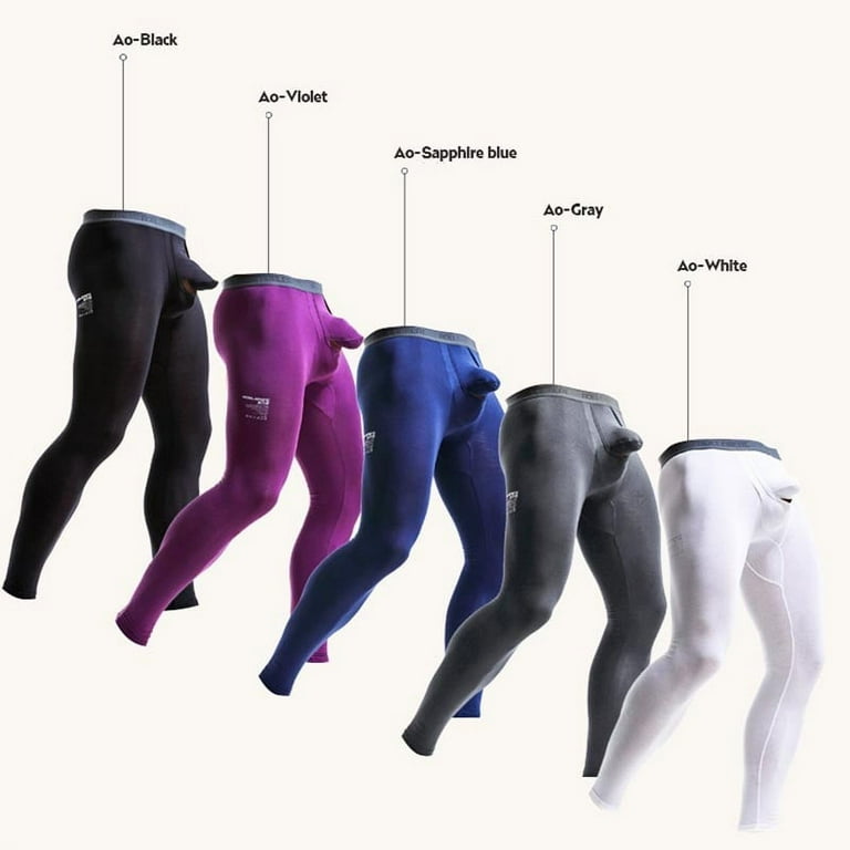 Men Warm Slim Long Johns Thin Skinny Leggings Thermal Underwear