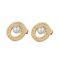 thumbnail image 1 of Aretes de Oro 14k para Mujer LuckyLy con Perlas y Zirconia Cúbica Base de Acero Inoxidable Modelo Emy dorado Unitalla, 1 of 6