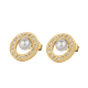 thumbnail image 1 of Aretes de Oro 14k para Mujer LuckyLy con Perlas y Zirconia Cúbica Base de Acero Inoxidable Modelo Emy dorado Unitalla, 1 of 6