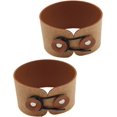 thumbnail image 1 of Ensemble de 2 Boîtes à Gobelets, Porte-Gobelets de Voyage, Porte-Gobelets à Boisson, Porte-Gobelets à Espresso, Manchons à Café Réutilisables, Couvercles Isolés, Porte-Gobelets, Brun Clair, 1 of 5