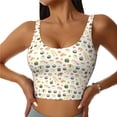 thumbnail image 3 of Goofa Sushi and Rolls Printed Sports Bras for Women, High Impact Running Bra Workout Crop Tank Tops Longline Sports Bra Push up-Small, 3 of 9