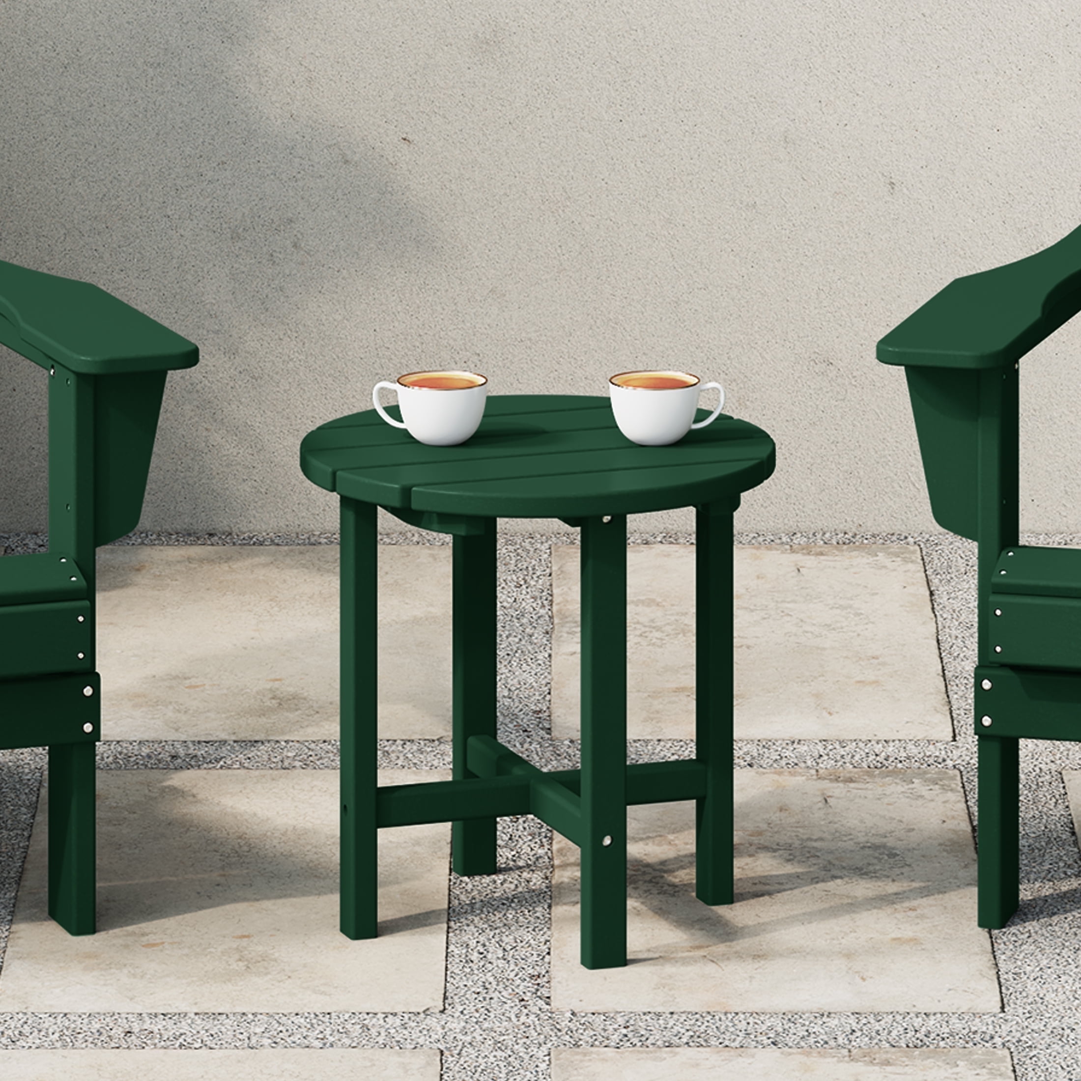 Adams Big Easy Teal 18.9 In. Square Resin Stackable Side Table for