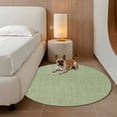 thumbnail image 2 of 7Ft Round Area Rug, Vintage Sage Green Non-slip Area Rugs Carpet for Living Room/Bedroom/Bathroom/Kitchen, Farmhouse Retro Beige Solid Color Washable Throw Floor Mat Indoor Outdoor Entrance Doormat, 2 of 9
