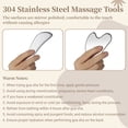 thumbnail image 5 of Facial Gua Sha Tools, 2PCS 304 Stainless Steel Face Gua Sha Beauty Tools, Promote Circulation & Tighten the Skin, Face Scraper Massagers for Face, Eyes, Legs, Lymphatic Drainage Massage Tools, 5 of 7