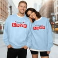 thumbnail image 2 of Bibifish Matching Couple Sweatshirts "Love Always Us" Graphic Crewneck Pullover Tops Long Sleeve Relaxed Fit Couple Daily Outings Sweet Outfits, 2 of 5