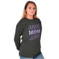 thumbnail image 2 of Mom Judge and Jury Hilarious Mother Women Plus Size Long Sleeve Tee Brisco Brands 4X, 2 of 6