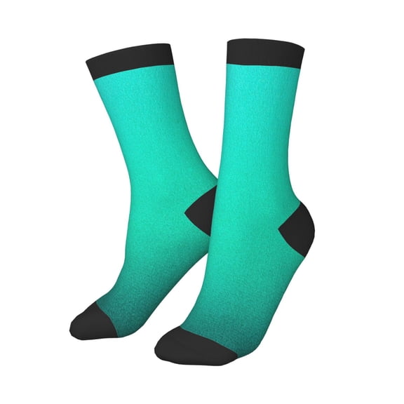 Kids Girls Boys Socks - Turquoise Light Blue Comfort Breathable Crew Socks for Boys Girls Kids, Soft Athletic Running Socks for Boys Socks 6-10 Years Old