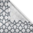 thumbnail image 3 of Ambesonne Geometric Kitchen Curtains, Heart Mesh Victorian Grid, 55"x24", Charcoal Grey and White, 3 of 3