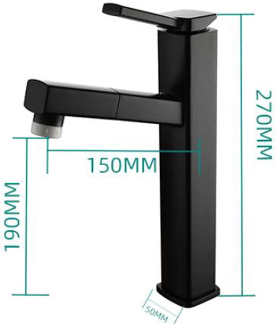 Bathroom Faucet Single Handle Bathroom Sink Faucet for Hot and Cold Water with Pull Out Basin Mixer Tap Brass Lavatory Faucet Black high