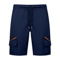 thumbnail image 4 of Xdegoge Workout Cargo Shorts for Men Lightweight Quick Dry Athletic Running Shorts Elastic Waist Drawstring Zipper Pockets for Gym Training Hiking Outdoor Summer Casual, 4 of 7