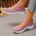 thumbnail image 5 of Domuza Women's Orthopedic Mary Jane Shoes, Breathable Mesh Non-Slip Sneakers, Comfort Lightweight Casual Nursing Walking Footwear for Daily Wear Pink 7.5（EU-39）, 5 of 5