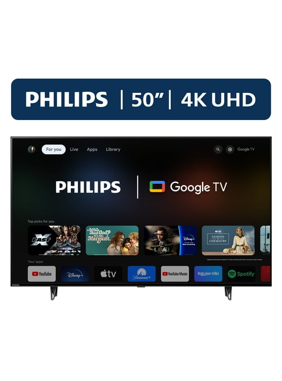 Philips 50" Class 4K Ultra HD (2160p) Google Smart LED TV (50PUL7552/F7) (New)