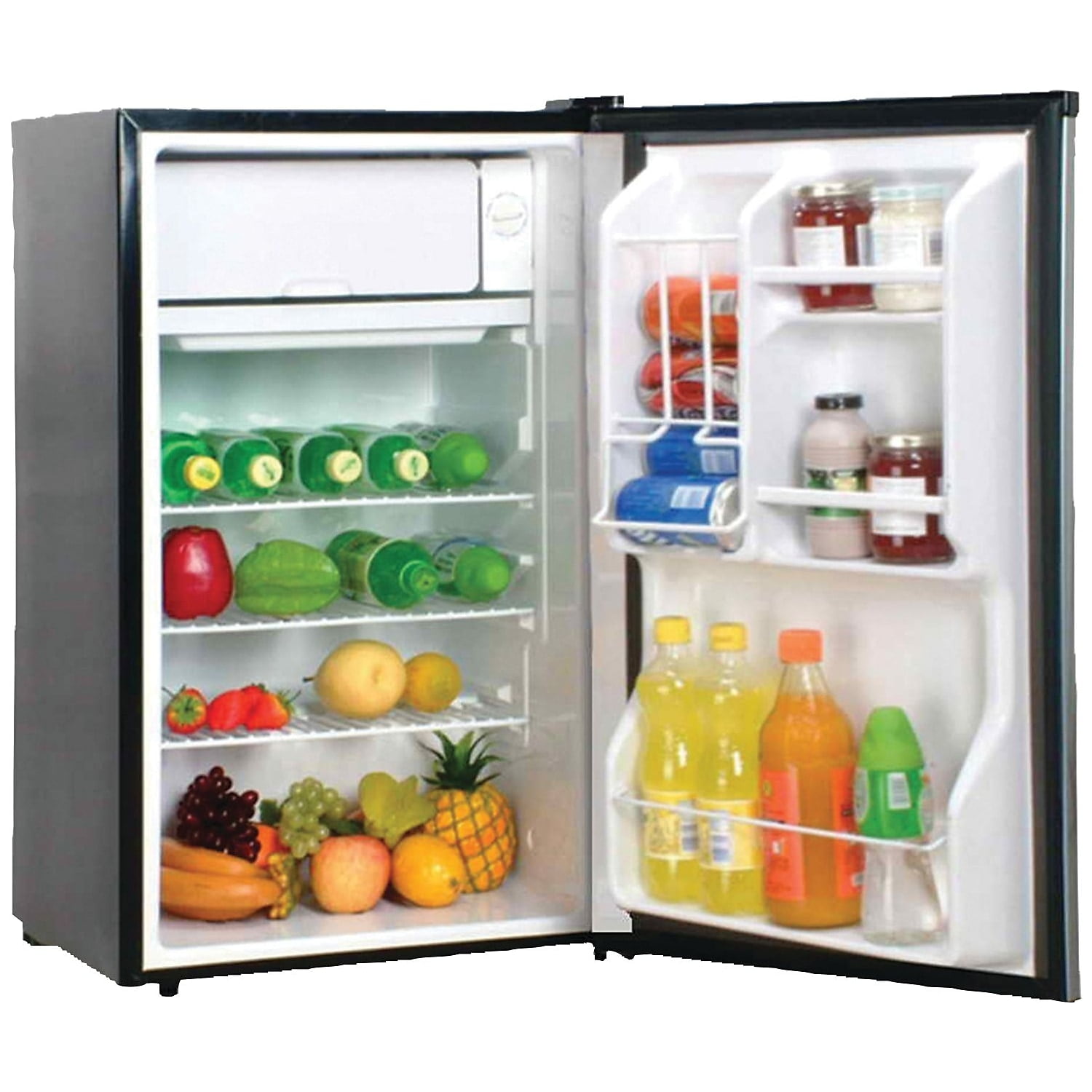 Magic Chef 3.6 CU. FT. Refrigerator with Clear Back Stainless Steel  MCPMCBR360S