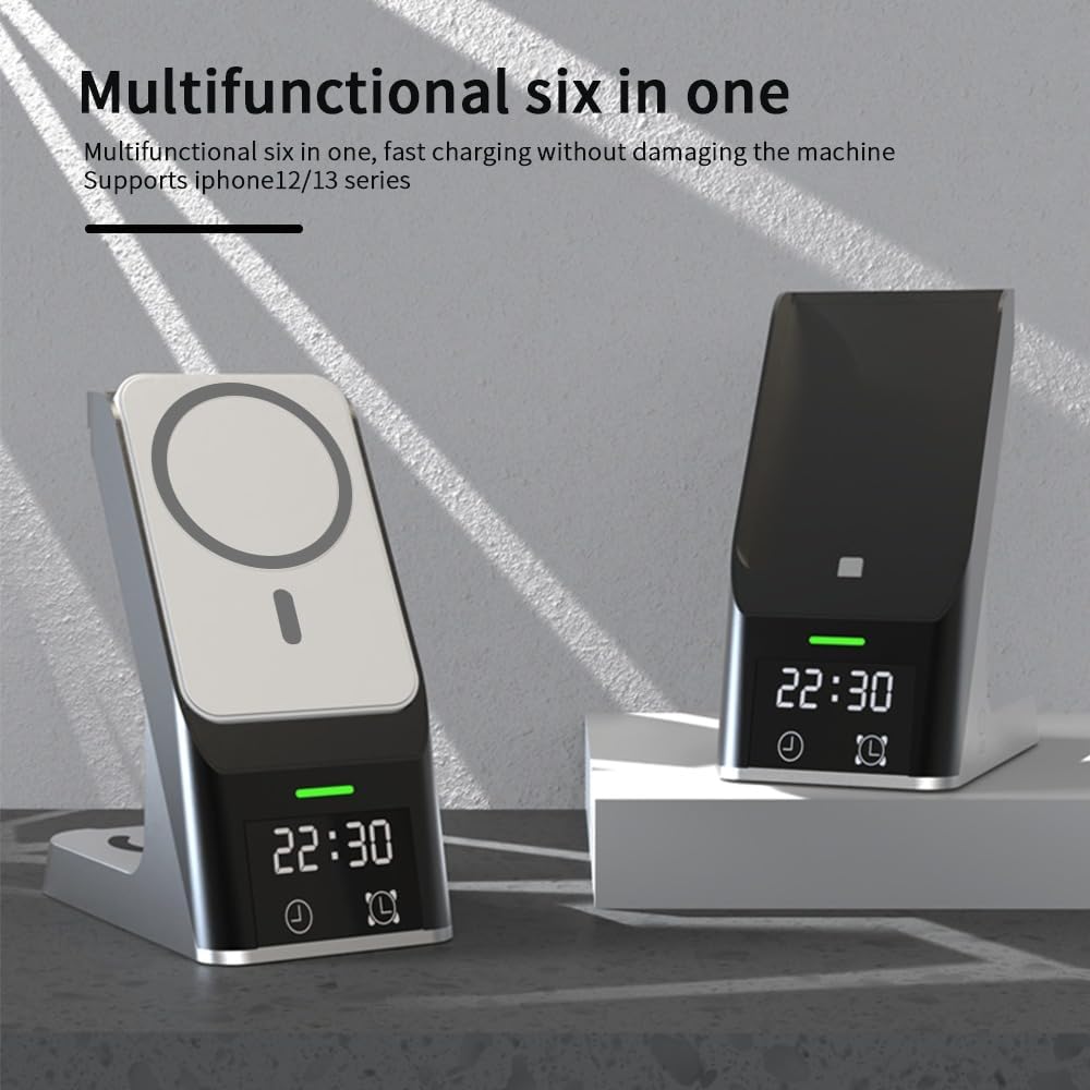 3-in-1 Magnetic Wireless Charging Station – Fast Charger Stand for iPhone 15/14/13/12 Series, Apple Watch & AirPods Pack of 2