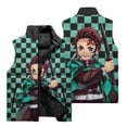 thumbnail image 2 of Nueva chaqueta sin mangas con estampado 3D de Demon Slayer para hombre para otoño e invierno, resistente al viento, cálida y cómoda, 2 of 5