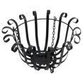 thumbnail image 2 of Hanging Basket Design Flower Holder Iron Wall Ornament Plant Display Rack, 2 of 4