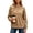 Khaki, variant on Women's Waffle Knit Sweatshirt Crew Neck Long Sleeve Drop Shoulder Casual Pullover Top